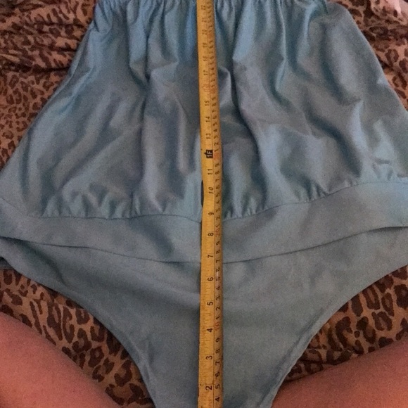 AQUA X- Large strapless silky stretch swimsuit / body suit blouson look - Picture 7 of 10